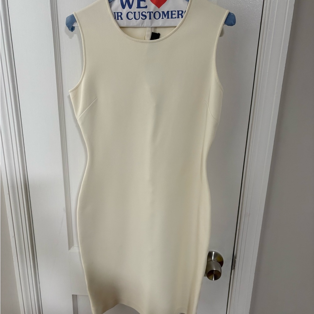 St. John Cream Mini Dress